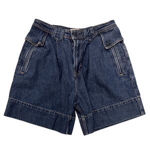 FREE PEOPLE We The Free Blue Top Secret High Rise Trouser Shorts Sz 26 NWOT